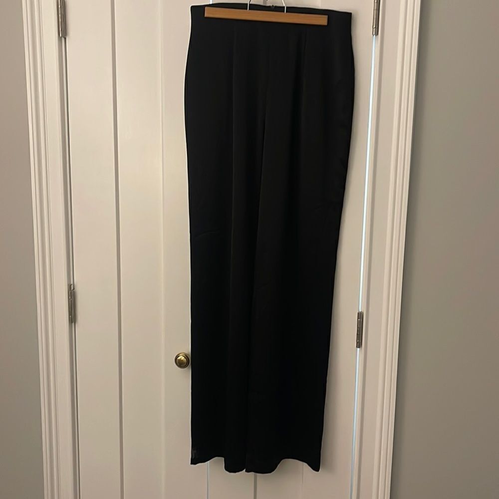VINTAGE JONES NY BLACK SATIN PANTS SIZE 8